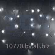 Гирлянда Айсикл (бахрома) светодиодный, 4,8 х 0,6 м, белый провод, 220В, диоды белые, NEON-NIGHT фотография