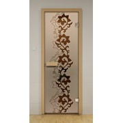 Дверь для бань и саун "Чайный декор" 690*1890 бронза