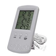 Термометр цифровой (индикатор) TM1010 с часами и другими функциями фото