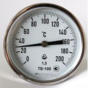 Термометр биметаллический ТБ100 (0…+200) 100 мм с поверкой
