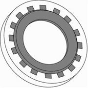 Прокладка порта компрессора металло-резиновая 31,5 Х 17,5 Х 1,3 фото