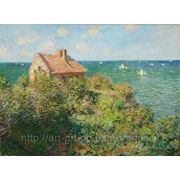 Клод Моне - “The Fisherman's House at Varengeville (1882)“, холст, 40х29см, репродукция фотография