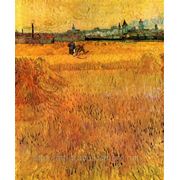 Винсент ван Гог, Arles View from the Wheat Fields, 35х43см, холст, репродукция
