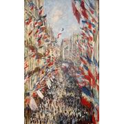 Клод Моне - “The Rue Montorgueil, 30th of June 1878 (1878)“, холст, 28х40см, репродукция фото