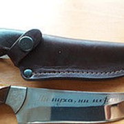 Нож охотничий Ни пуха, Ни пера (Ручная работа), кожаный чехол в комплекте фотография