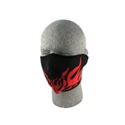 Полулицевая мото маска Zan Headgear Red Flames