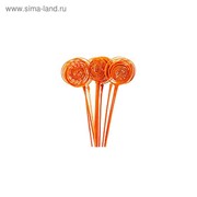 Ротанг, кольца на пике, ярко-оранжевый набор 10 шт фото