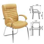 Кресло для приемных orion CFA/LB steel chrome