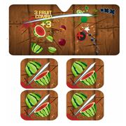 Набор солнцезащитных шторок в стиле Fruit Ninja (резать фрукты) 5 штук