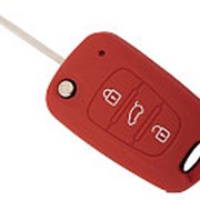 Чехол для выкидного ключа KIA, 3 кнопки (Красный)