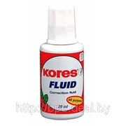 Корректирующая жидкость «Kores Fluid» 20 мл. с кисточкой на спирт основе фотография