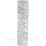 Мишура “Иней“ 200*5см, ПВХ, цвет серебро с белым фото