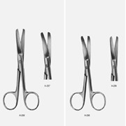 Ножницы хирургические вертикально-изогнутые H-238