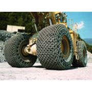 Кованные защитные цепи для шин спецтехники карьерных и шахтных машин фото