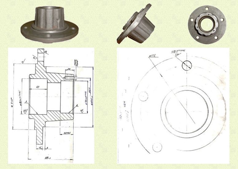 Чертеж ступицы на мотоблок