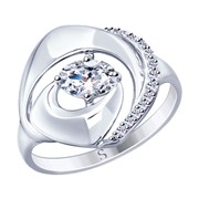 Серебряное кольцо с фианитами SOKOLOV 94012862 фото