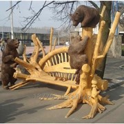 Скульптуры из дерева, элементы декора для сада. Скульптуры резные деревянные