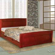 Кровать двуспальная с ящиками для белья из массива сосны, бука, дуба “Ариэль-1“ фото