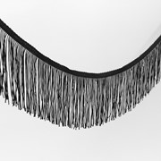 Тесьма декоративная 'Бахрома', 10 см, 5 ± 0,5 м, цвет чёрный фото