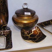 Декорирования стекла керамики (кракле)