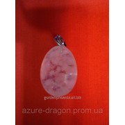 Кулон яйцеобразный из розового кварца фото