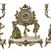 Бронзовые каминные часы с канделябрами “Пастораль“ арт.BP-27062-14085-D Belo De Bronze фотография