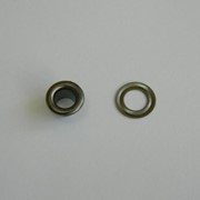 Люверсы стальные №2 (Блочка + кольцо), цвет Темный никель фото