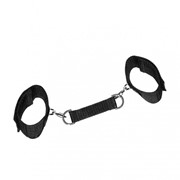 Черные наручники на липучках с креплением на карабинах Джага-Джага 960-09 bx dd фотография