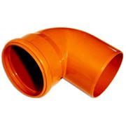 Колено канализационное оранжевое Д=110х45 (20шт.) фото