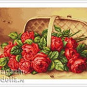 Набор для вышивания Розы в корзине фото