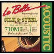 Комплект струн для акустической гитары La Bella 710M “шелк и сталь“ 12-56 фотография