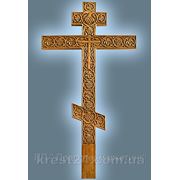 Крест надгробный православный дубовый  фотография
