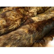 Мех одёжный пластина кролик коричневый под енота фото