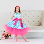 Платье для девочки “Стиляги“ зиг-заги фотография