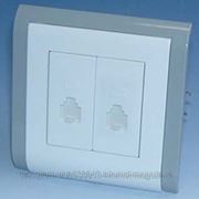 Розетка NXT телефонная внутренняя 2-порта RJ12 фото
