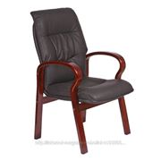 АМФ (Арт Металл Фурнитура) Кресло Лондон CF, кожзам коричневый (625-D BROWN PU+PVC) фото