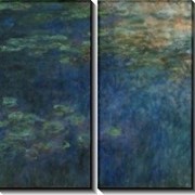 Модульная картина Отражение облаков в пруде с лилиями, Моне, Клод