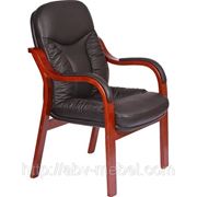 Кресло для руководителей Буффало CF комбинированная кожа люкс черная фото