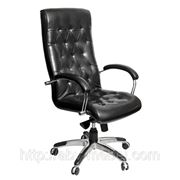 Кресло для руководителей Бристоль HB хром ANYFIX кожзам неаполь черный НОВИНКА фотография