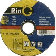Круг абразивный отрезной по металлу RinG 115 х 1,2 х 22 фото