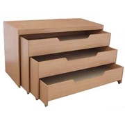 Кровать-тумба 3-х ярусная выкатная фото