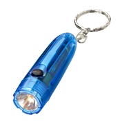 Брелок-фонарик Bullet, синий прозрачный фото
