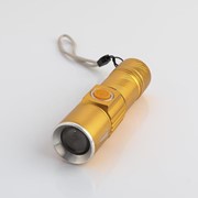 Фонарь ручной, аккумуляторный, T6, 400 мА/ч, от USB, рассеиватель, микс, 9х2.5 см фото