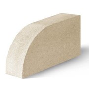 Кирпич облицовочный слоновая кость (белый цемент) фасонный полукруг полнотелый "БрикСтоун" (320шт/по