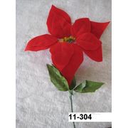 Цветок на елку “Рождественник красный“ d= 22см (пуансеттия) фото