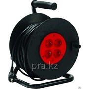 Удлинитель на катушке ПВС3х0,75 4-х местный 50 м с заземлением фото