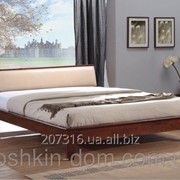 Кровать двуспальная Шарлота Люкс каштан из натурального дерева фото