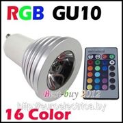 Лампа светодиодная 3W RGB GU10 фотография