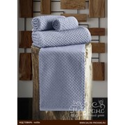 Полотенце для ванной Karna DAMA хлопковая махра голубой 70х140 фотография