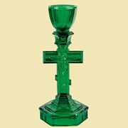 Лампада Крест (зеленая). Арт.Ст.1839 фото